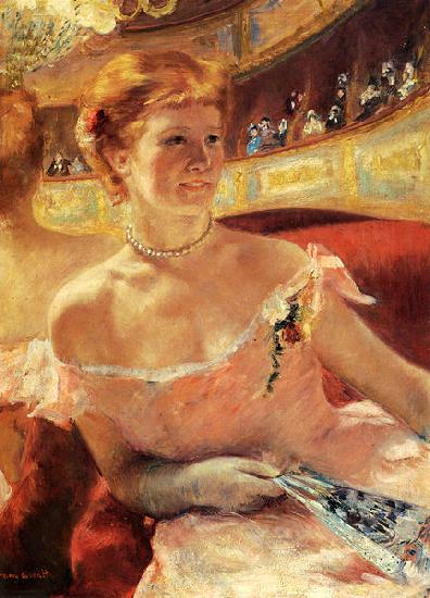 Mary Cassatt Woman with a Pearl Necklace in a Loge